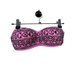 PINK Patterned Strapless Bandeau/Bra